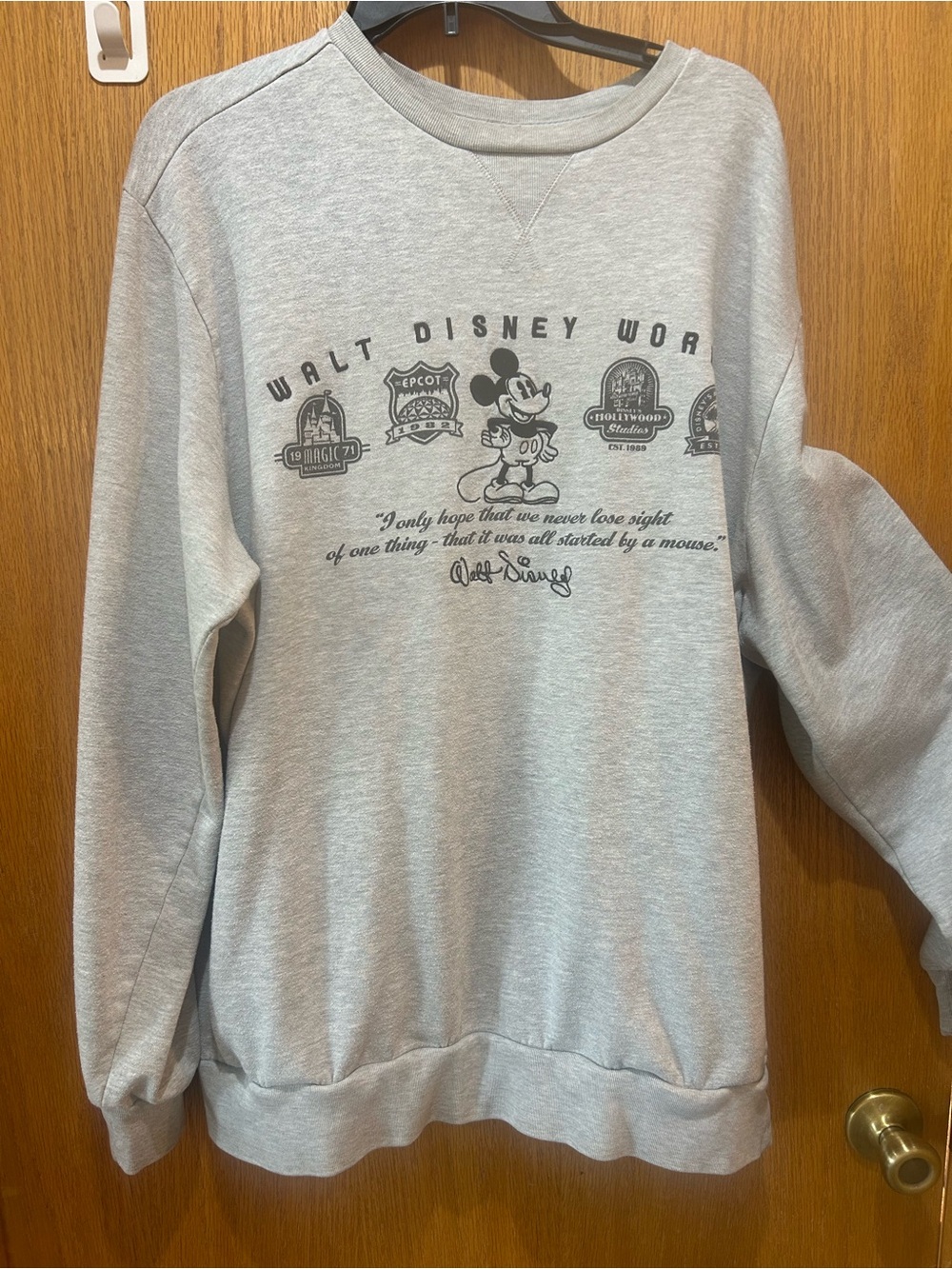 Authentic Disney park’s embroidered sweatshirt XL